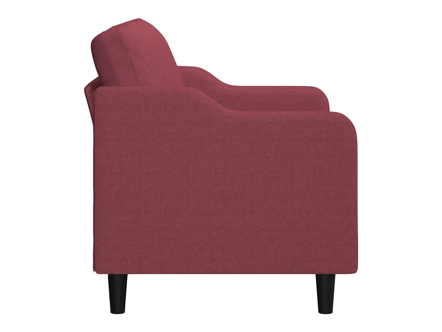 Sofá de 2 lugares tecido 140 cm vermelho tinto PT461928