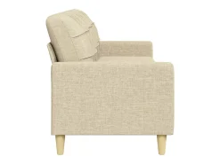 Sofá de 3 lugares tecido 210 cm cor creme