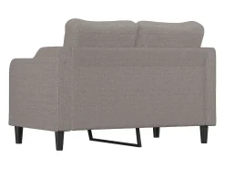 Sofá de 2 lugares tecido 140 cm cinzento-acastanhado PT606509