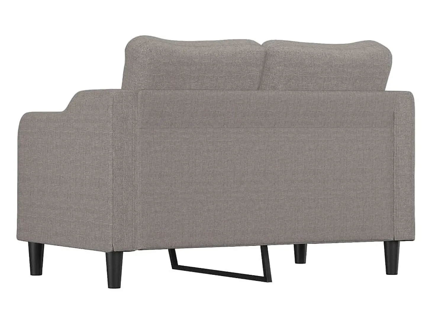 Sofá de 2 lugares tecido 140 cm cinzento-acastanhado PT606509