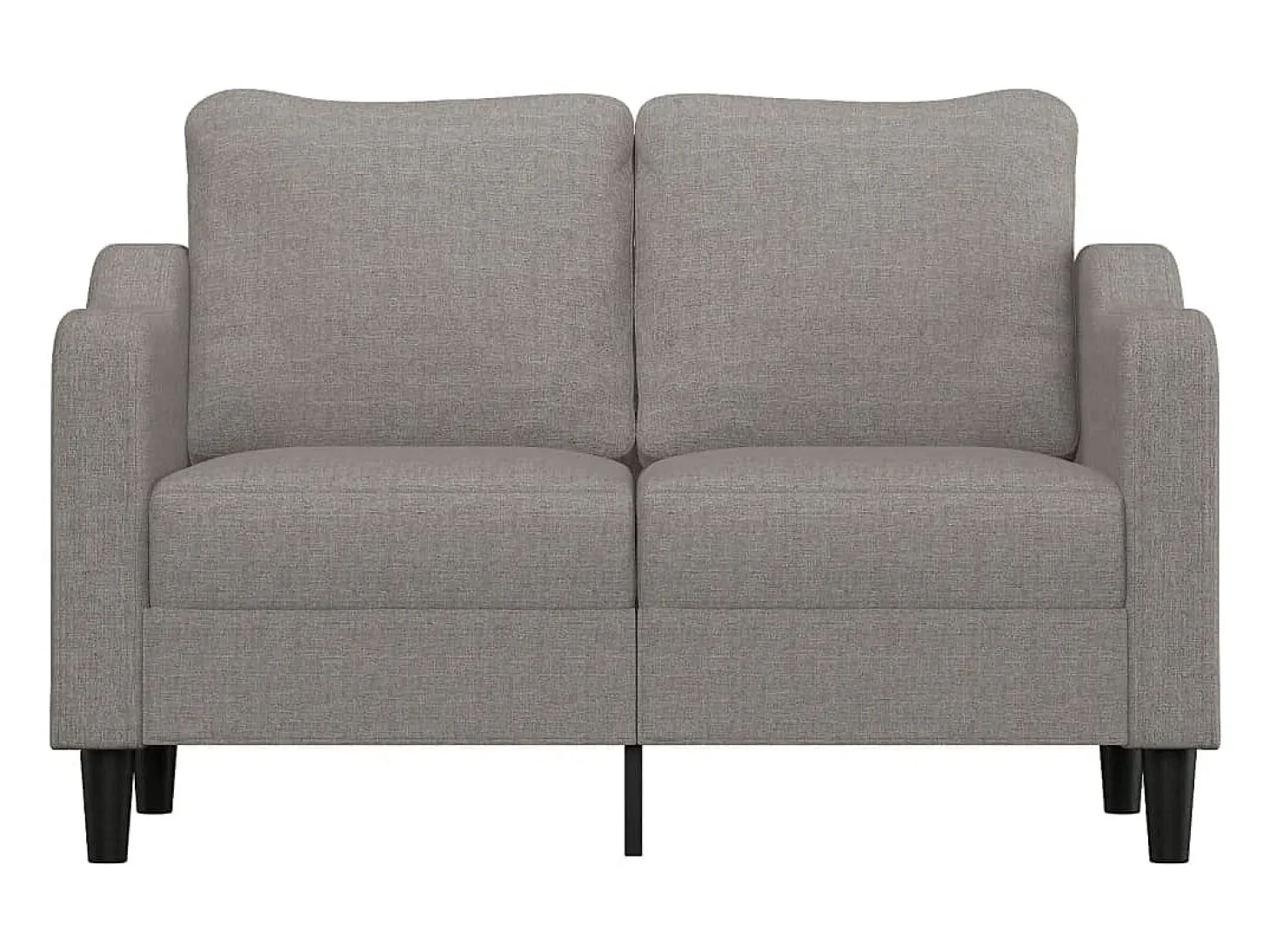 Sofá de 2 lugares tecido 140 cm cinzento-acastanhado PT606509
