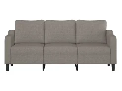 Sofá de 3 lugares tecido 180 cm cinzento-acastanhado PT840368