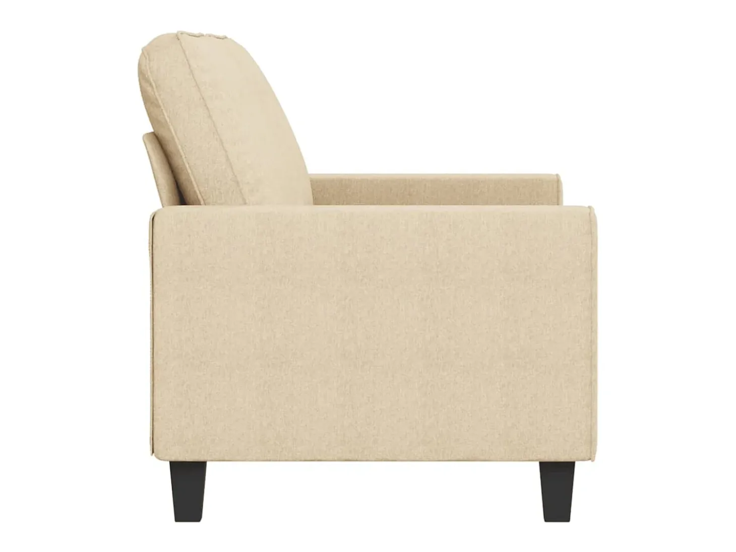 Sofá de 2 lugares tecido 140 cm cor creme