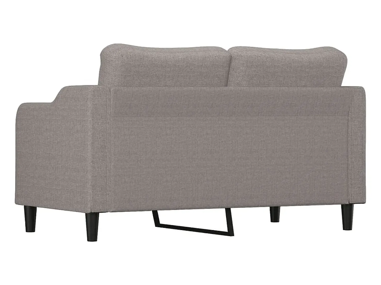 Sofá de 2 lugares tecido 140 cm cinzento-acastanhado PT468950
