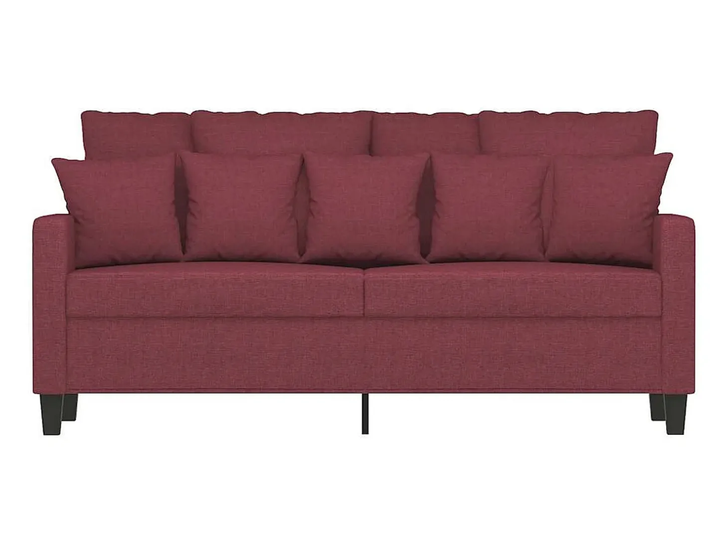 Sofá de 2 lugares tecido 140 cm vermelho tinto