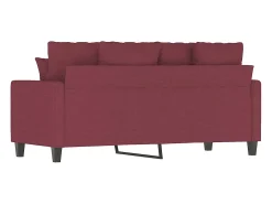 Sofá de 2 lugares tecido 140 cm vermelho tinto