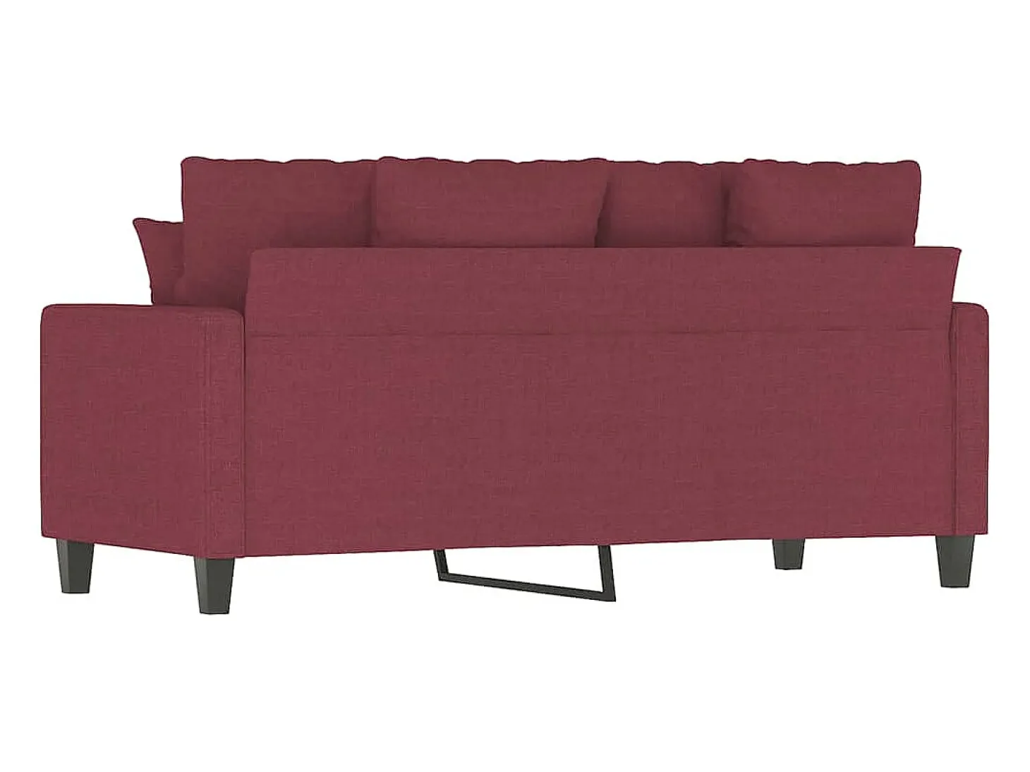 Sofá de 2 lugares tecido 140 cm vermelho tinto