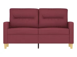 Sofá de 2 lugares tecido 120 cm vermelho tinto PT488687