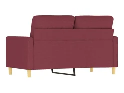Sofá de 2 lugares tecido 120 cm vermelho tinto PT488687