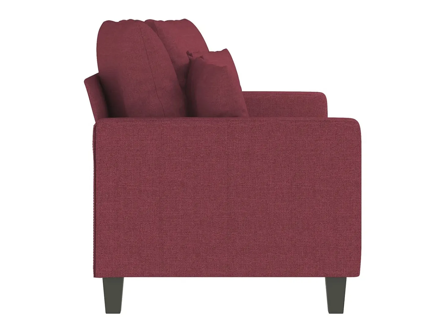 Sofá de 2 lugares tecido 140 cm vermelho tinto PT316642