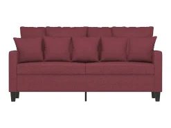 Sofá de 2 lugares tecido 140 cm vermelho tinto PT316642