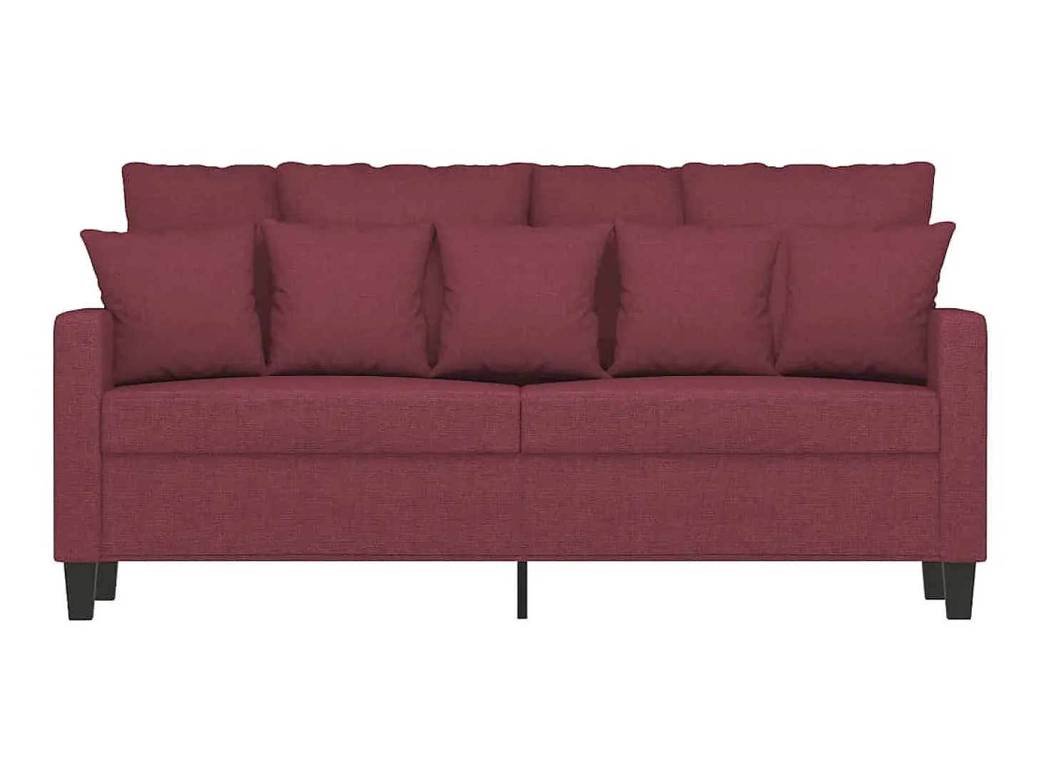 Sofá de 2 lugares tecido 140 cm vermelho tinto PT316642