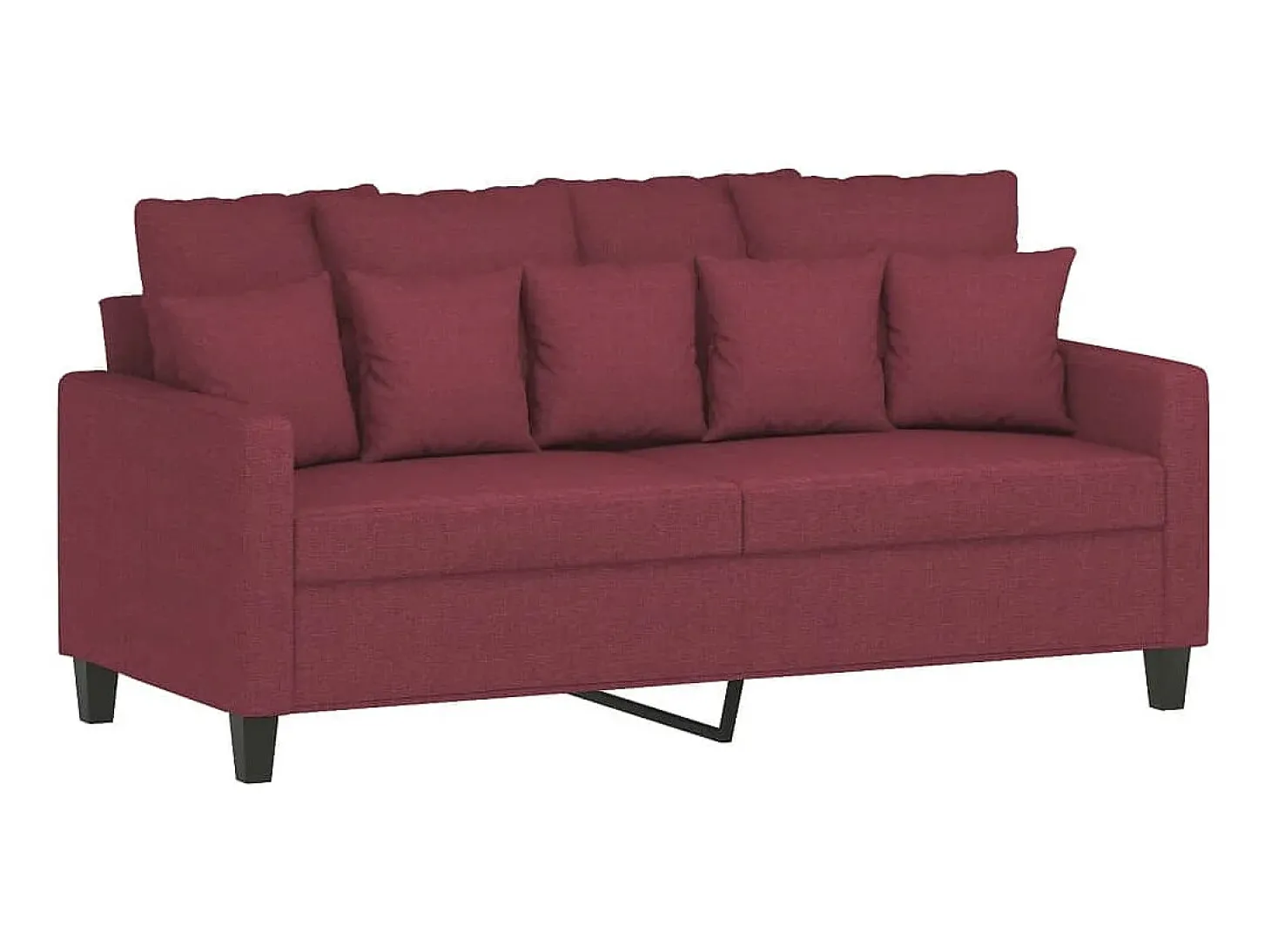 Sofá de 2 lugares tecido 140 cm vermelho tinto PT316642