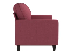 Sofá de 3 lugares tecido 180 cm vermelho tinto