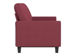Sofá de 3 lugares tecido 180 cm vermelho tinto PT926425