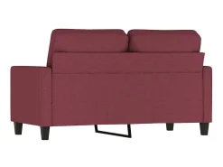 Sofá de 2 lugares tecido 120 cm vermelho tinto PT319635
