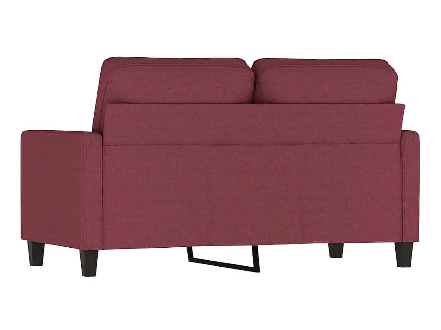 Sofá de 2 lugares tecido 120 cm vermelho tinto PT319635