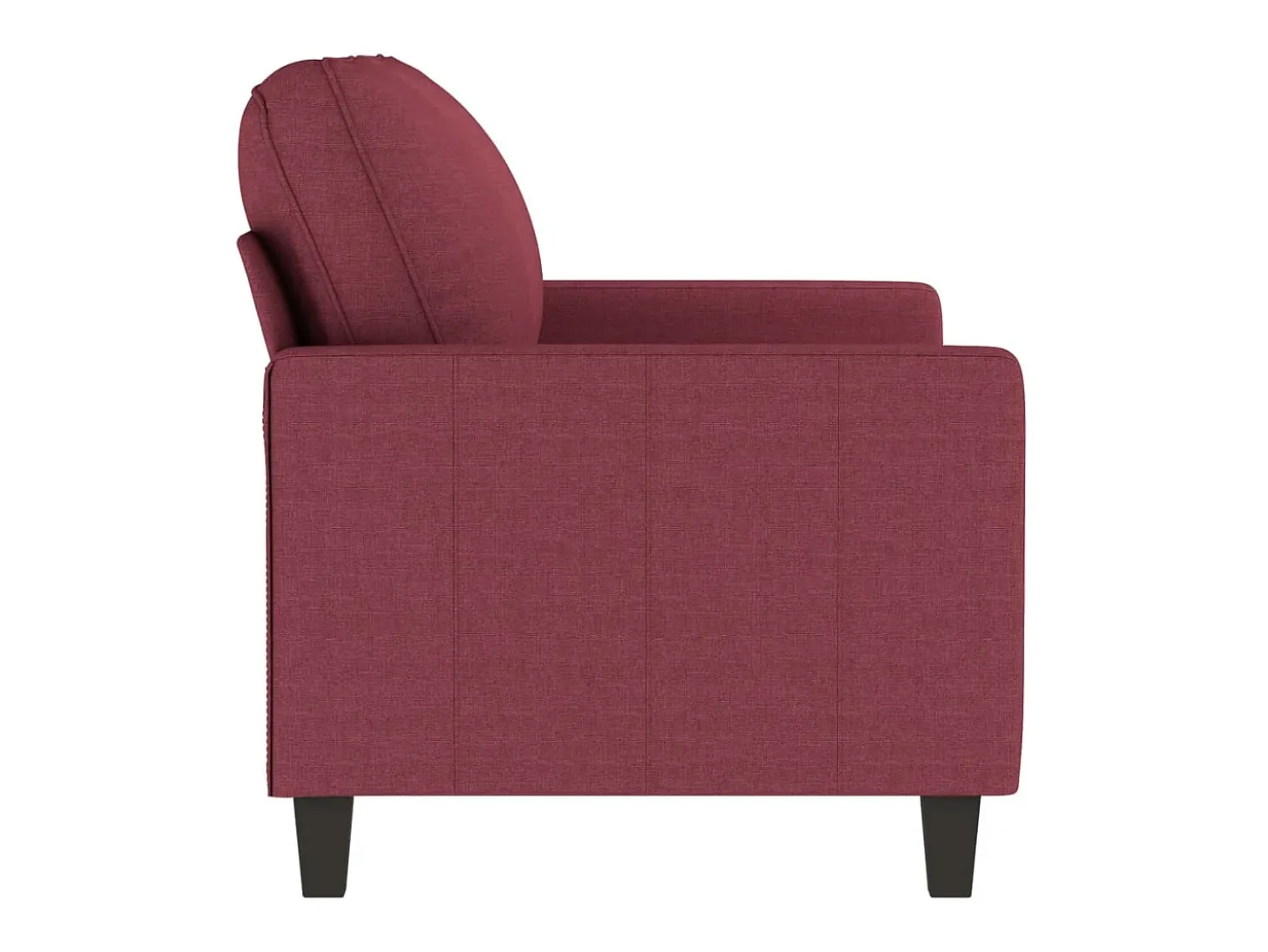 Sofá de 2 lugares tecido 120 cm vermelho tinto PT319635