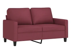 Sofá de 2 lugares tecido 120 cm vermelho tinto PT319635
