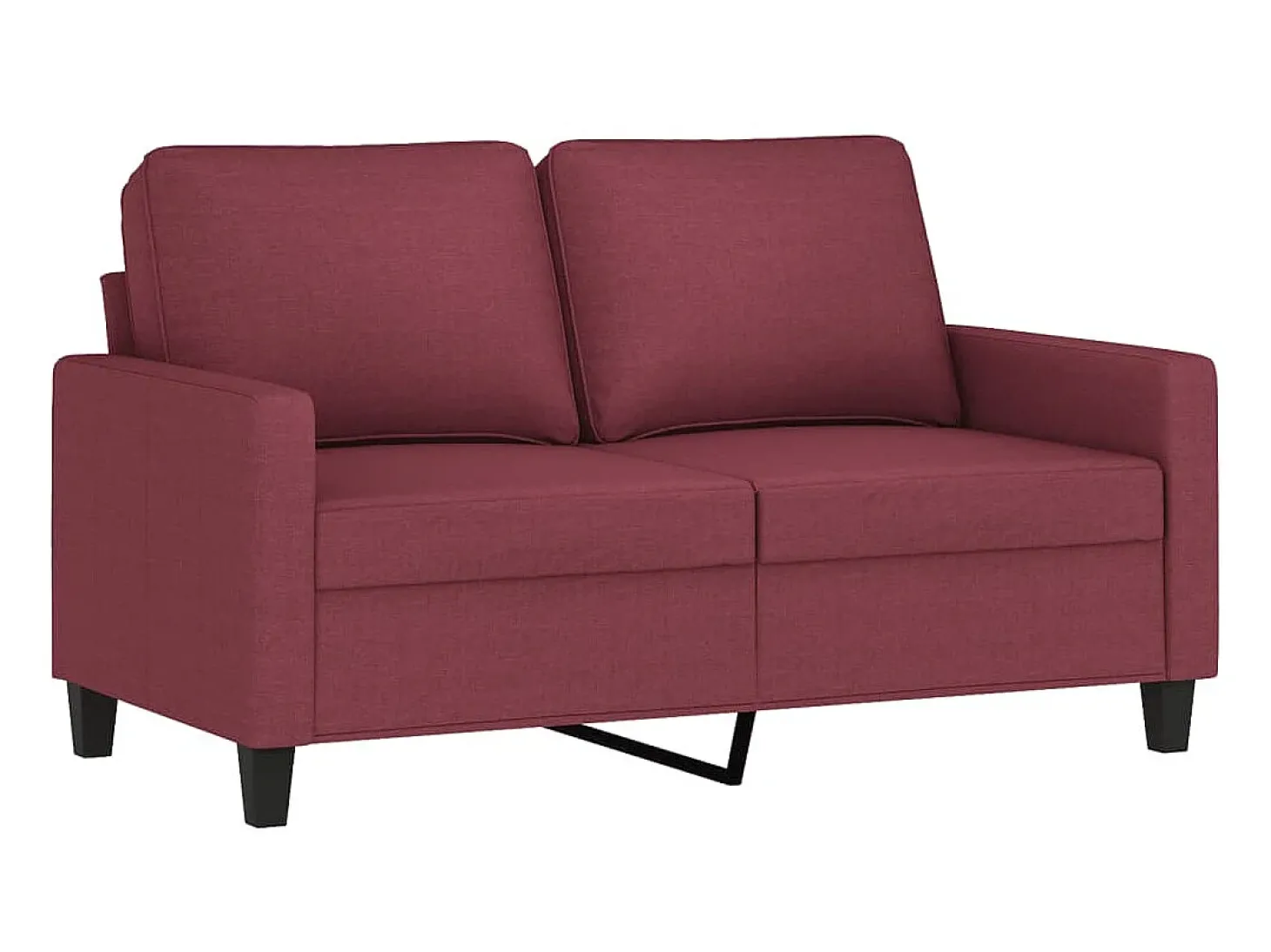 Sofá de 2 lugares tecido 120 cm vermelho tinto PT319635