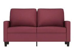 Sofá de 2 lugares tecido 120 cm vermelho tinto PT319635