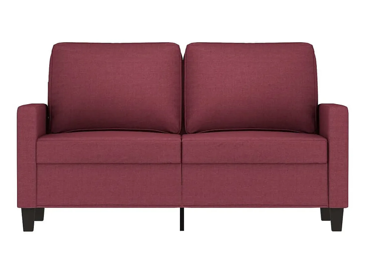 Sofá de 2 lugares tecido 120 cm vermelho tinto PT319635
