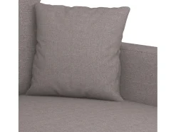 Sofá de 2 lugares tecido 140 cm cinzento-acastanhado