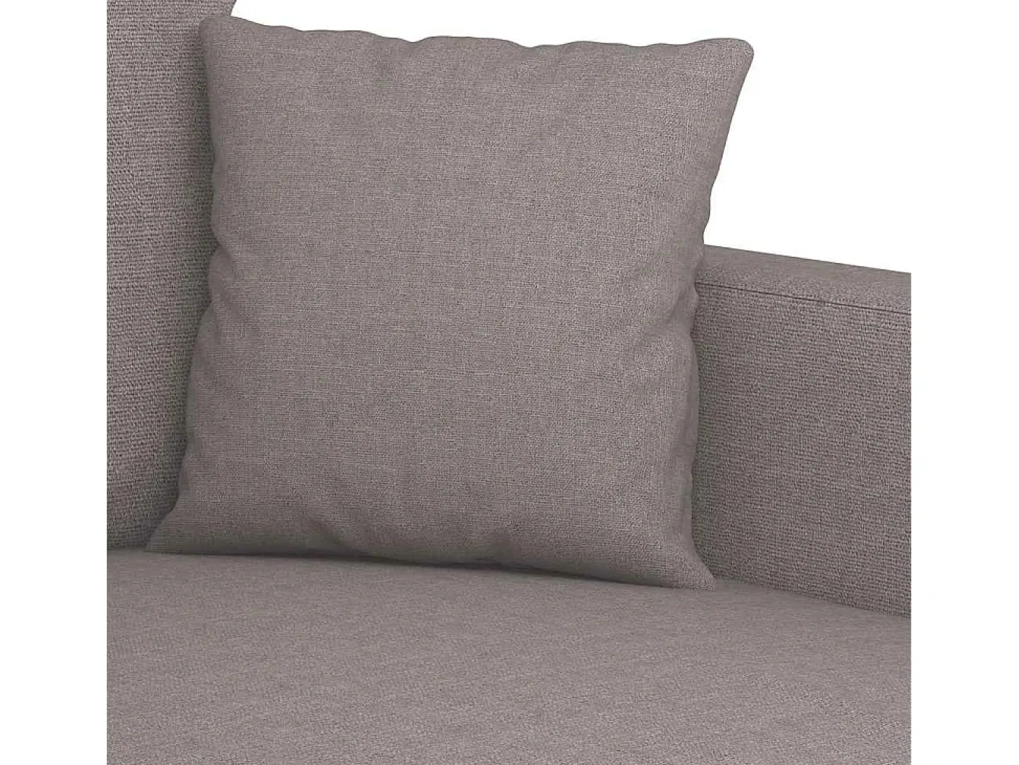 Sofá de 2 lugares tecido 140 cm cinzento-acastanhado