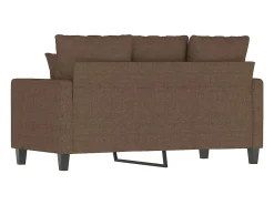 Sofá de 2 lugares tecido 120 cm castanho