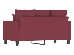 Sofá de 2 lugares tecido 120 cm vermelho tinto PT830401