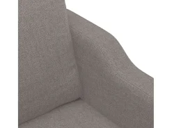 Sofá de 2 lugares tecido 120 cm cinzento-acastanhado