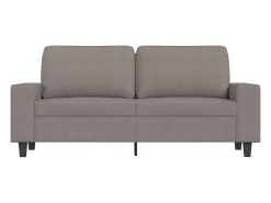 Sofá de 2 lugares tecido 140 cm cinzento-acastanhado PT965339