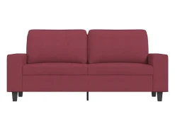 Sofá de 2 lugares tecido 140 cm vermelho tinto PT550055
