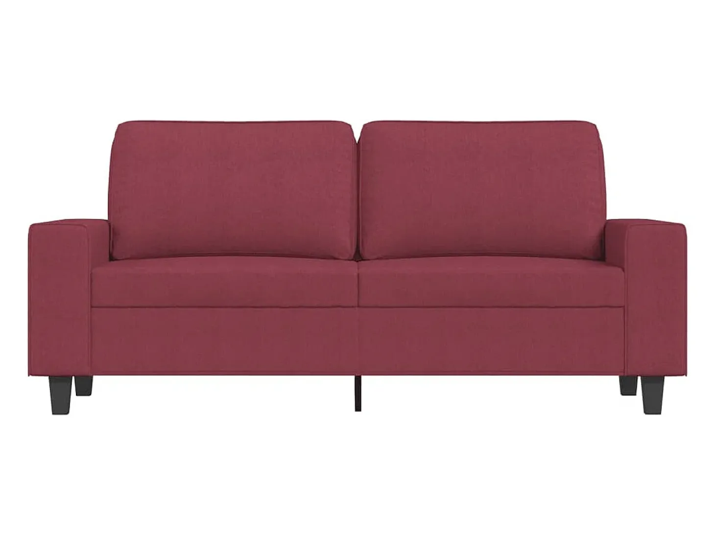 Sofá de 2 lugares tecido 140 cm vermelho tinto PT550055