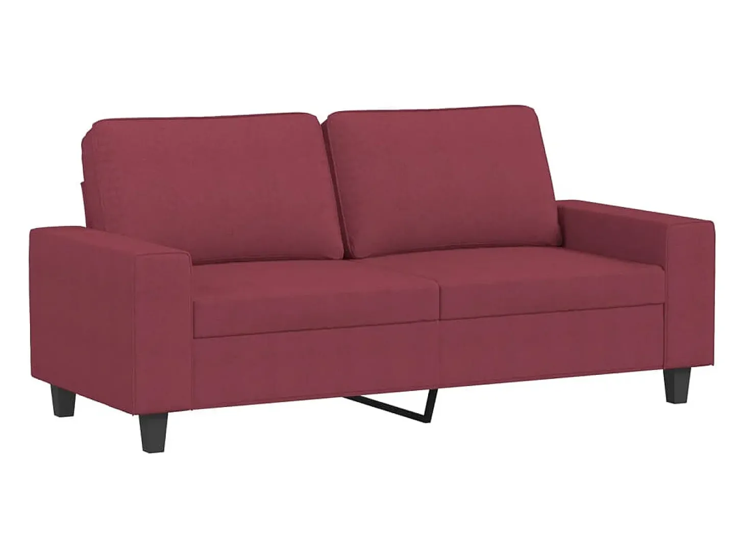 Sofá de 2 lugares tecido 140 cm vermelho tinto PT550055