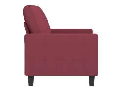 Sofá de 2 lugares tecido 140 cm vermelho tinto PT550055