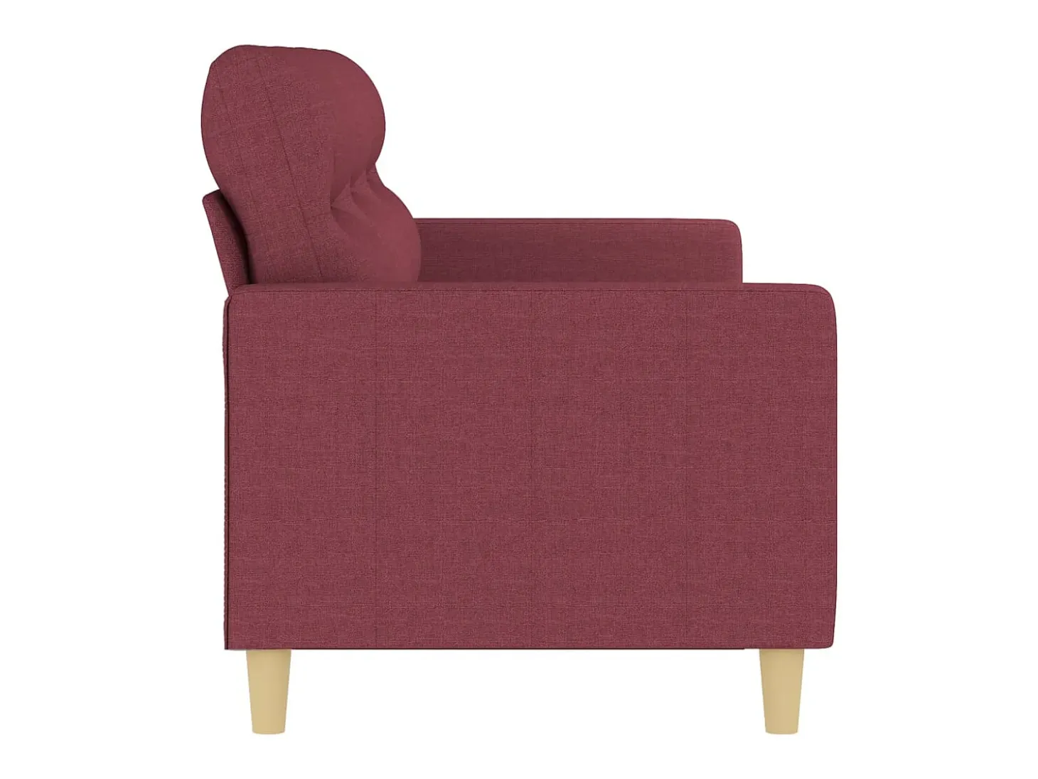 Sofá de 3 lugares tecido 180 cm vermelho tinto PT248881