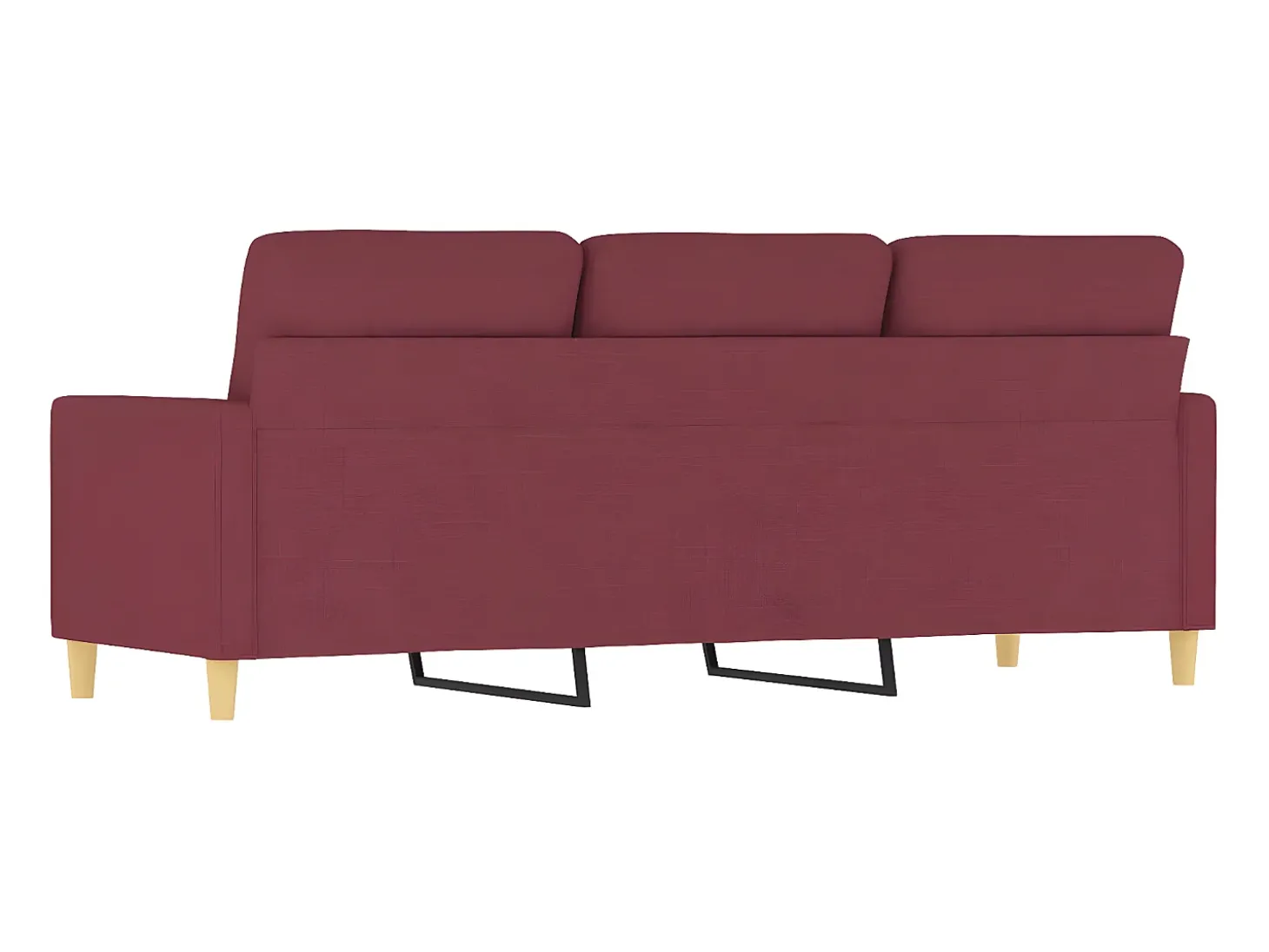 Sofá de 3 lugares tecido 180 cm vermelho tinto PT248881