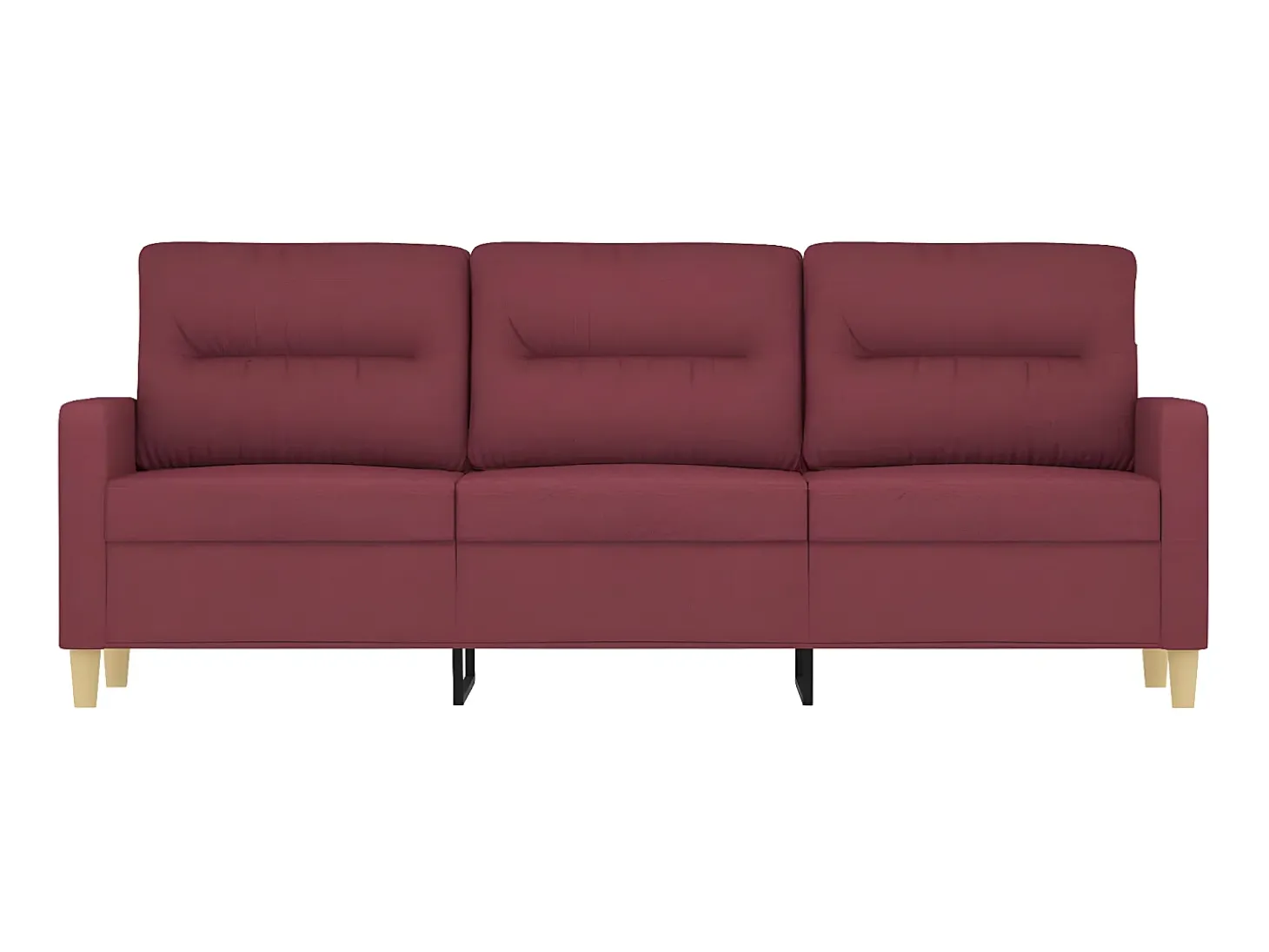 Sofá de 3 lugares tecido 180 cm vermelho tinto PT248881