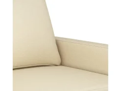 Sofá de 2 lugares tecido 140 cm cor creme