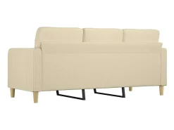 Sofá de 3 lugares tecido 180 cm cor creme
