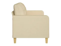 Sofá de 3 lugares tecido 180 cm cor creme