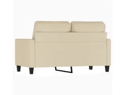 Sofá de 2 lugares tecido 120 cm cor creme