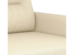 Sofá de 3 lugares tecido 180 cm cor creme