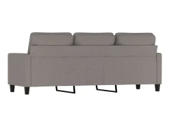 Sofá de 3 lugares tecido 180 cm cinzento-acastanhado PT430279