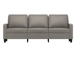 Sofá de 3 lugares tecido 180 cm cinzento-acastanhado PT430279