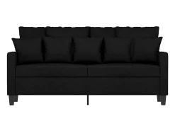 Sofá de 2 lugares tecido 140 cm preto
