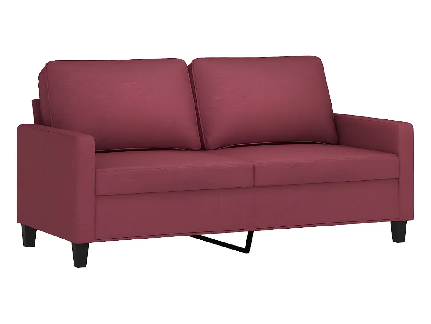 Sofá de 2 lugares tecido 140 cm vermelho tinto PT129445