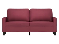 Sofá de 2 lugares tecido 140 cm vermelho tinto PT129445