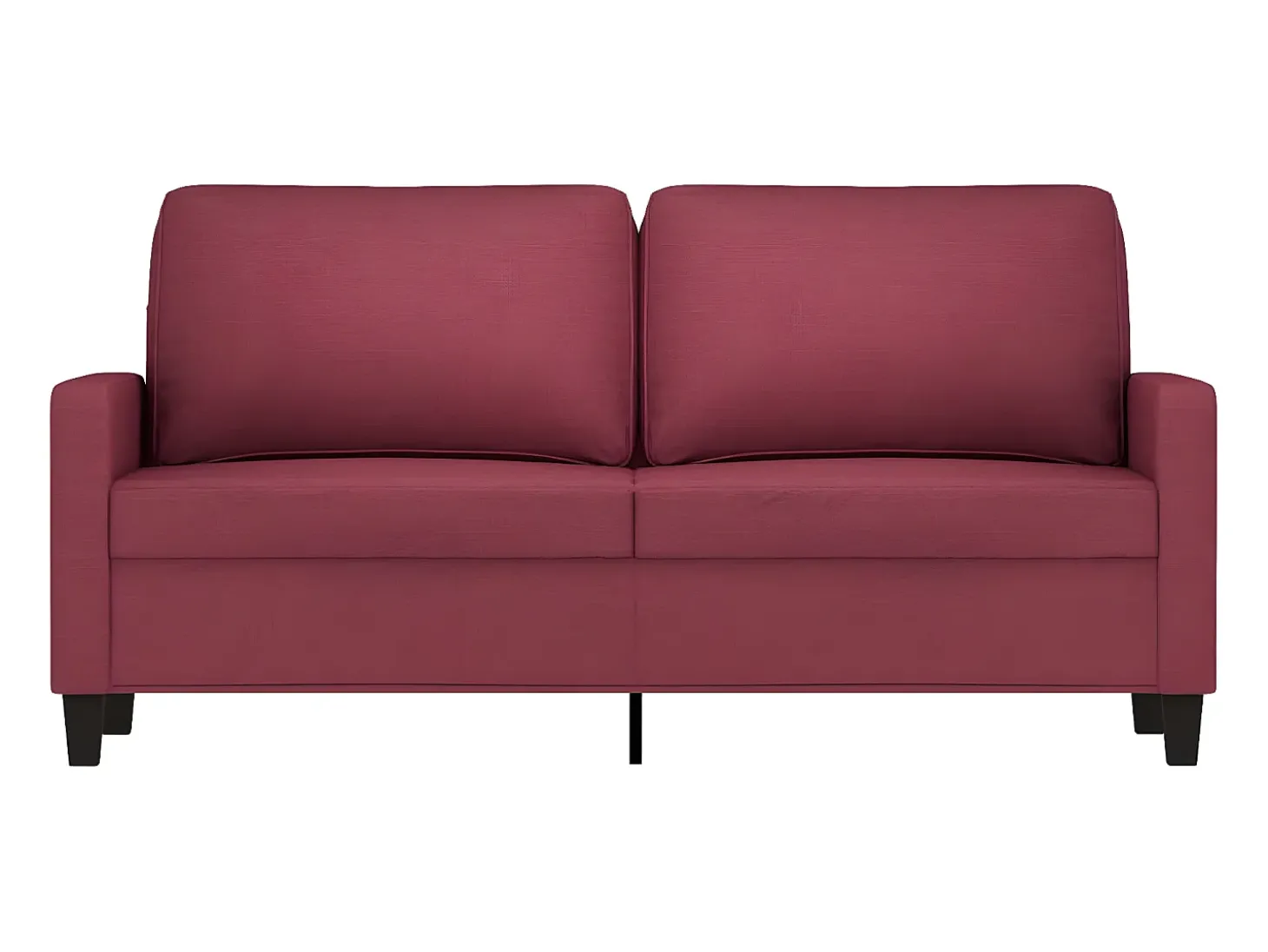 Sofá de 2 lugares tecido 140 cm vermelho tinto PT129445